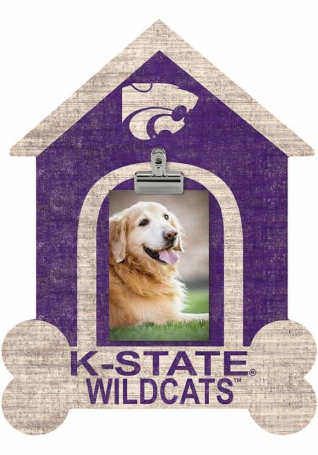 Purple K-State Wildcats Dog Bone House Clip Picture Frame