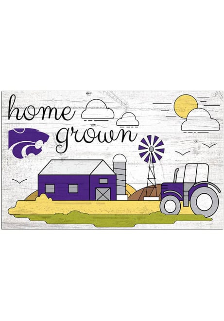 Purple K-State Wildcats Home Grown Sign