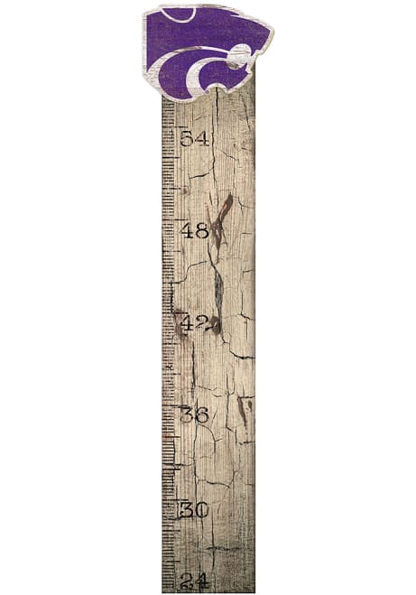 Purple K-State Wildcats Growth Chart Sign