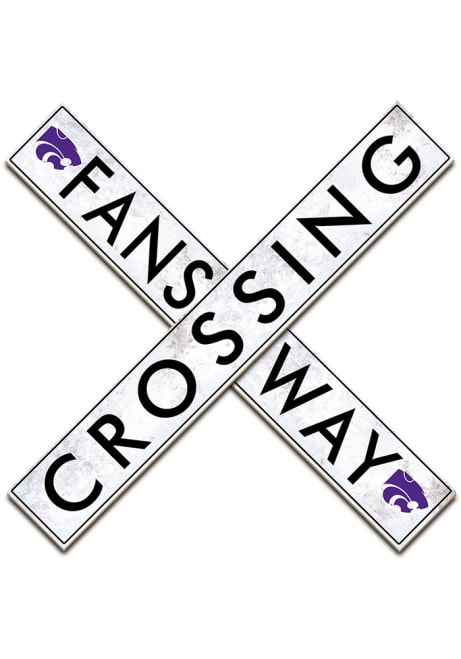 White K-State Wildcats 24 Inch Fans Way Crossing Wall Art