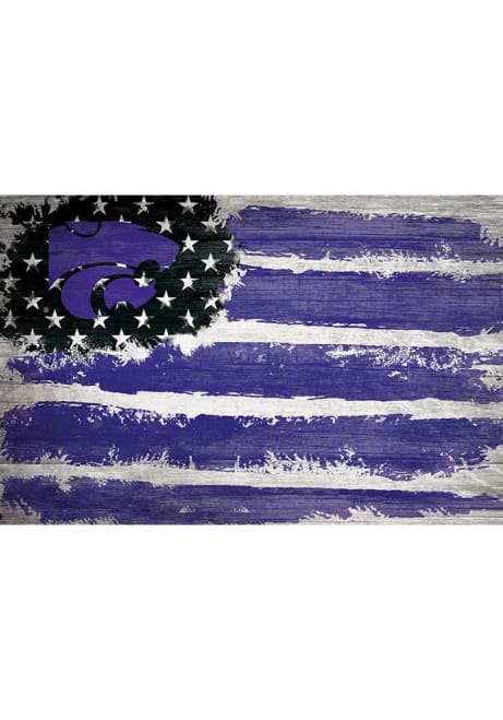 Purple K-State Wildcats Flag 17x26 Sign