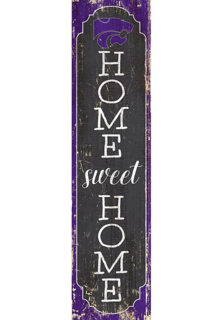 Purple K-State Wildcats 48 Inch Home Sweet Home Leaner Sign