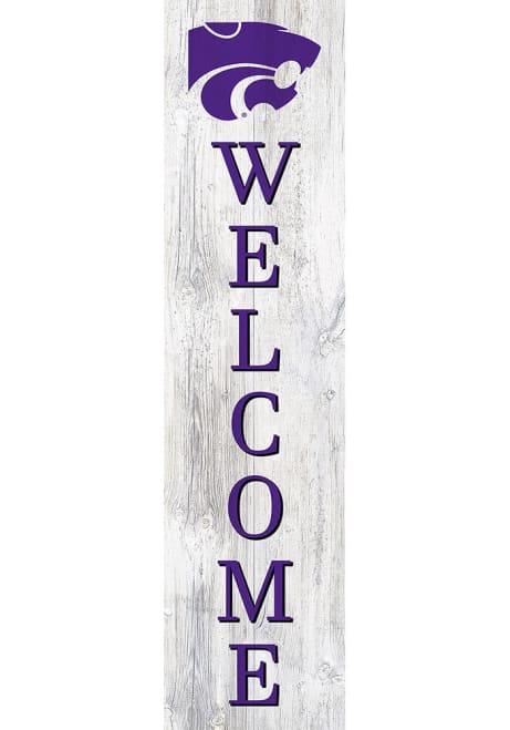 Purple K-State Wildcats 48 Inch Welcome Leaner Sign