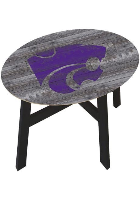 Purple K-State Wildcats Logo Heritage Side End Table