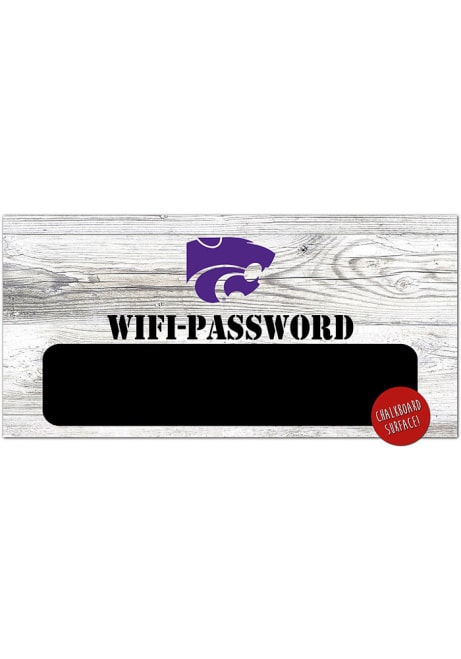 Purple K-State Wildcats Wifi Password Sign