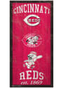 Cincinnati Reds 6X12 Heritage Logos Sign