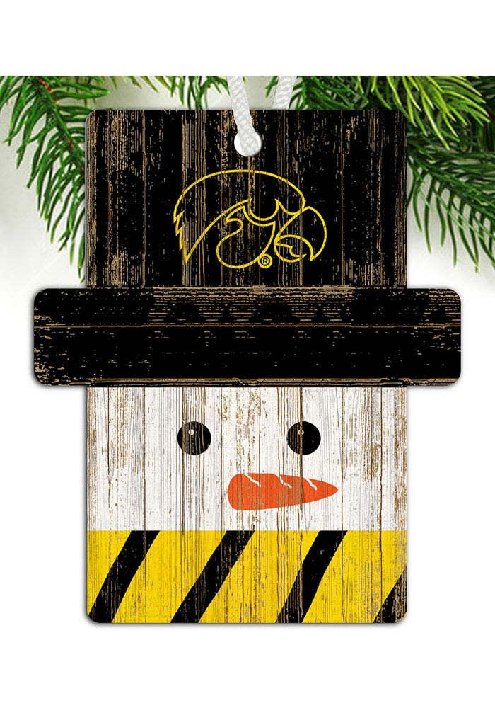 Iowa Hawkeyes Snowman Graphic Ornament