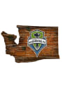 Seattle Sounders FC Distressed State 24 Inch Sign