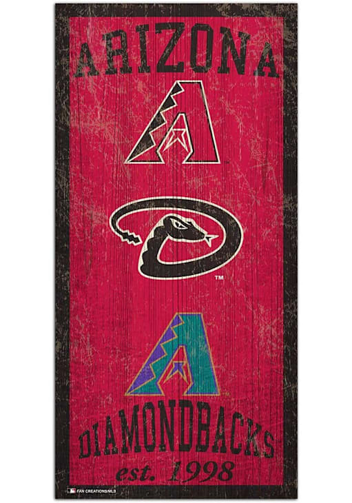 Arizona Diamondbacks Heritage 6x12 Sign RED