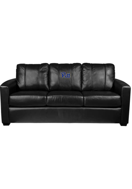 Black Pitt Panthers Faux Leather Sofa