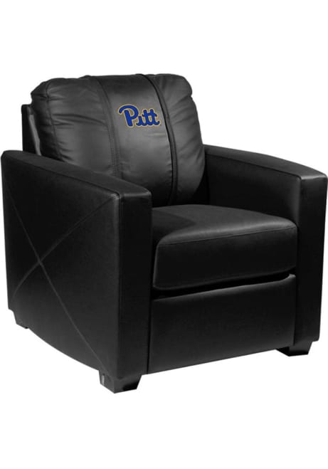 Black Pitt Panthers Faux Leather Club Desk Chair