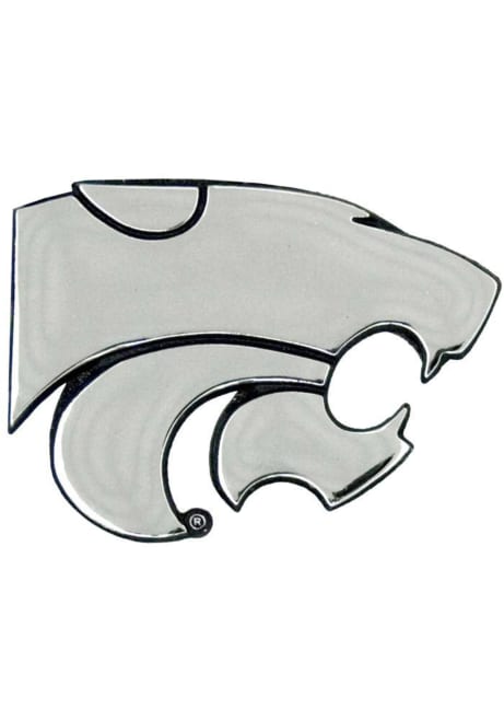 K-State Wildcats Silver  Chrome Car Emblem