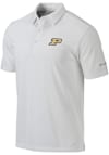 Main image for Mens Purdue Boilermakers White Columbia Heat Seal Omni Wick Drive Short Sleeve Polo Shirt