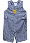 Main image for Toddler West Virginia Mountaineers Navy Blue Vive La Fete Gingham Overalls