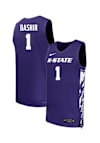 Main image for Abdi Bashir Mens Purple K-State Wildcats NIL Name And Number Basketball Jersey