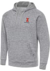 Main image for Mens Illinois Fighting Illini Grey Antigua Victory Baseball Hooded Sweatshirt