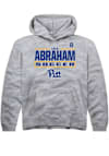 Main image for Lola Abraham Rally Youth Grey Pitt Panthers NIL Stacked Box Long Sleeve Player Hoodie