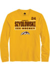 Main image for Garrett Szydlowski Mens Gold Western Michigan Broncos NIL Stacked Box Long Sleeve Player T Shirt