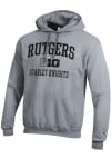 Main image for Mens Rutgers Scarlet Knights Grey Champion Big Ten Powerblend Hooded Sweatshirt