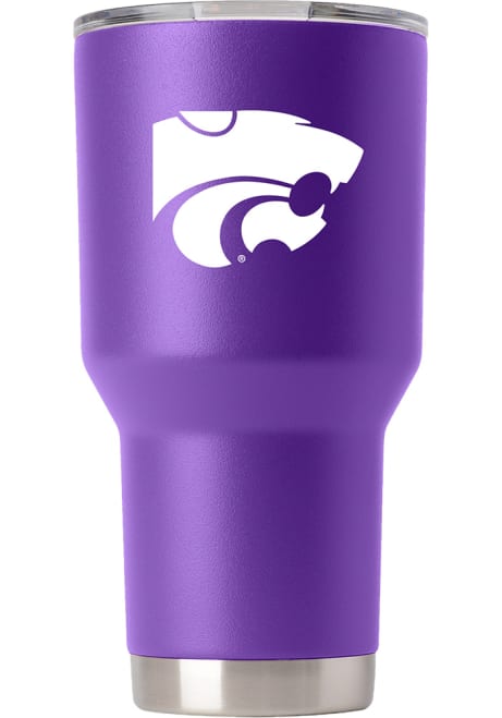 Purple K-State Wildcats 30oz Power Cat Stainless Steel Tumbler