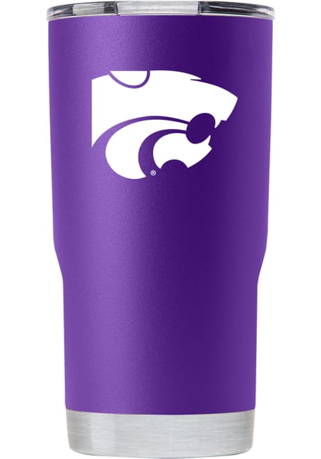 Purple K-State Wildcats 20oz Power Cat Stainless Steel Tumbler