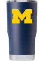 Michigan Wolverines Team Logo 20oz Stainless Steel Tumbler - Navy Blue