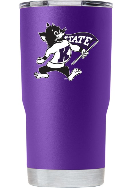Purple K-State Wildcats 20oz Willie Logo Stainless Steel Tumbler