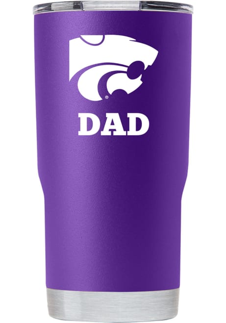 Purple K-State Wildcats 20oz Dad Stainless Steel Tumbler