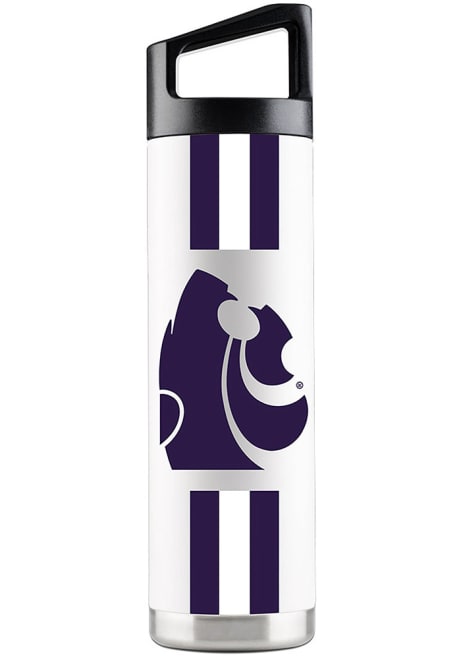 White K-State Wildcats 22 oz White Stainless Steel Bottle