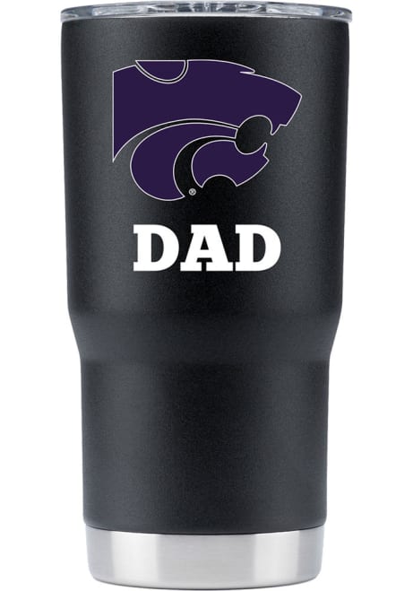 Black K-State Wildcats 20oz Stainless Steel Tumbler