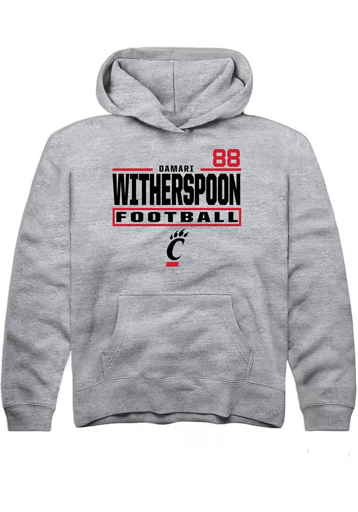 【23.65】22SS★ CHECK BEAR SWEAT SHIRT DaMari Witherspoon Youth ATHLETICGREY Cincinnati Bearcats