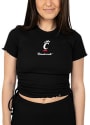 Cincinnati Bearcats Womens Hype and Vice Rivington Ribbed T-Shirt - Black