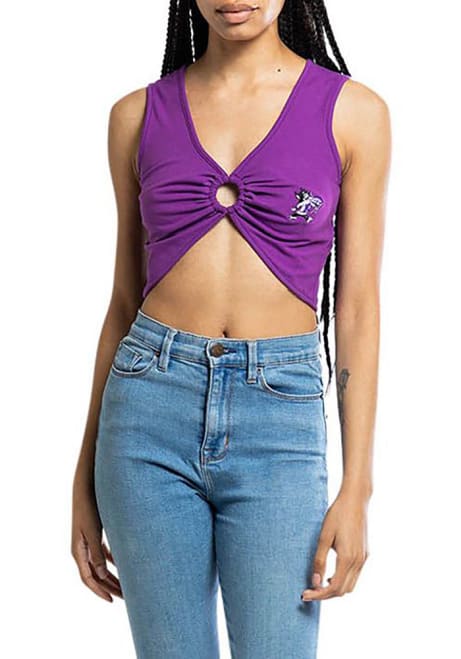 Womens K-State Wildcats Purple Hype and Vice Ring It Crop Tank Top