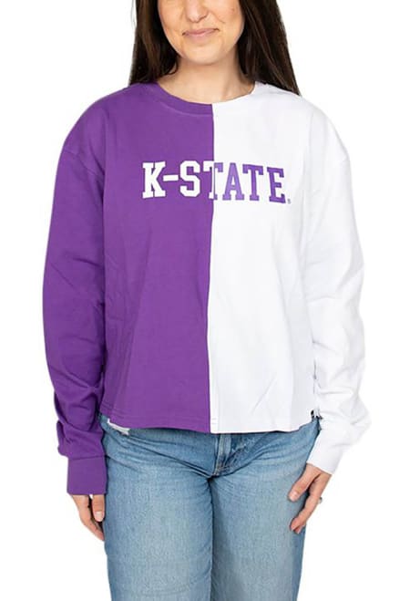 Womens K-State Wildcats Purple Hype and Vice Quarterback LS Tee