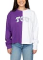 TCU Horned Frogs Womens Hype and Vice Quarterback T-Shirt - Purple