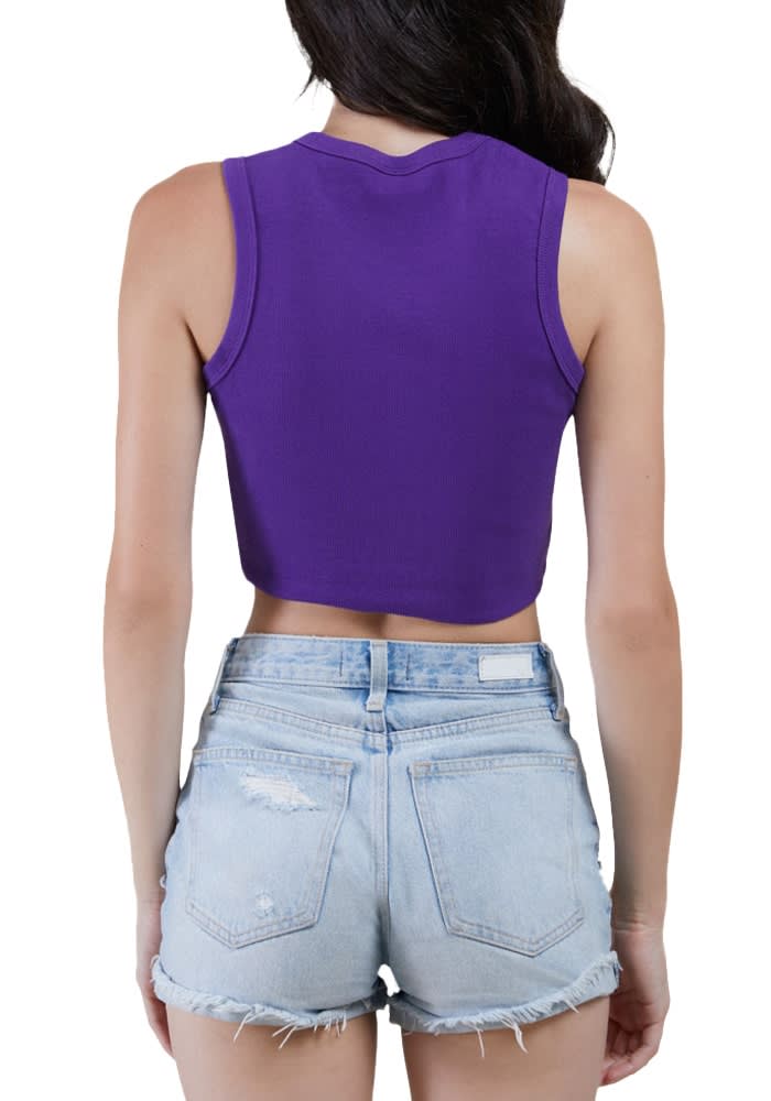 Hype and Vice Womens PURPLE K-State Wildcats Cut Off Tank
