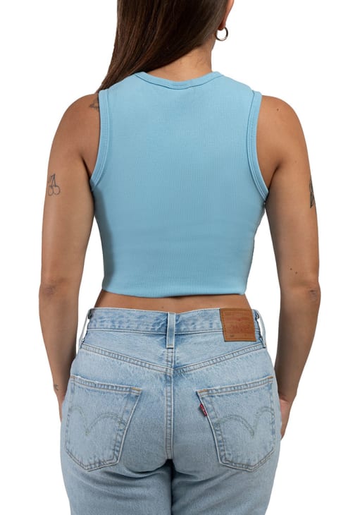 Hype and Vice Philadelphia Womens Light Blue Graphic Tank Top