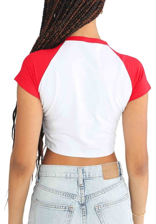 Hype and Vice Ohio State Buckeyes Womens White Homerun Short Sleeve T-Shirt