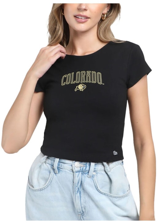 Hype and Vice Colorado Buffaloes Womens Black Comeback Short Sleeve T-Shirt