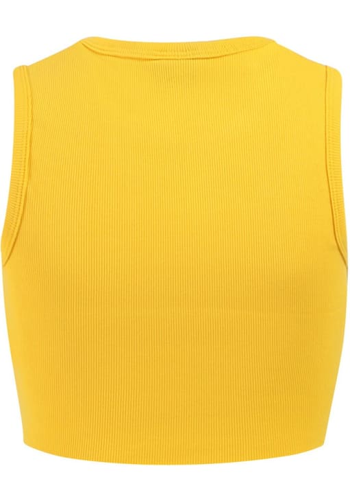Hype and Vice Southern University Jaguars Womens Yellow Cut Off Tank Top