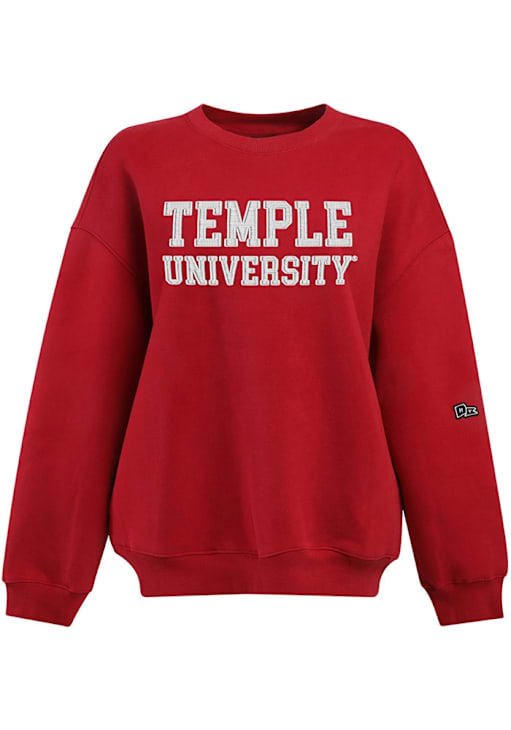 Hype and Vice Temple Owls Womens Cardinal Offside Crew Sweatshirt