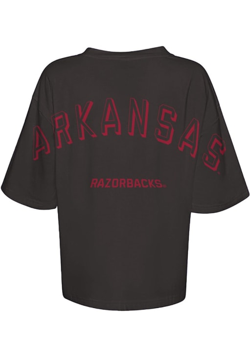 Hype and Vice Arkansas Razorbacks Womens Black Oversized Short Sleeve T-Shirt