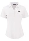 Main image for Womens Pitt Panthers White Cutter and Buck Forge Eco Polo Short Sleeve Polo Shirt