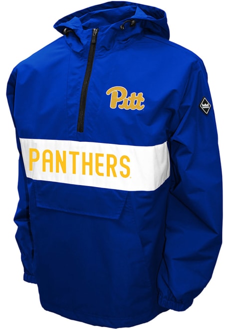Mens Blue Pitt Panthers Alpha Anorak Pullover Jackets