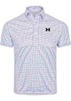 Main image for Mens Navy Blue Michigan Wolverines Semi Spread Spheres Short Sleeve Polo Shirt