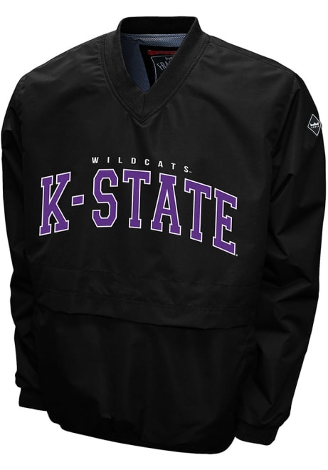 Mens Black K-State Wildcats Members Windshell Pullover Jackets
