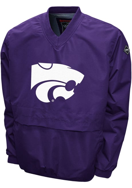 Mens Purple K-State Wildcats Big Logo Windshell Pullover Jackets