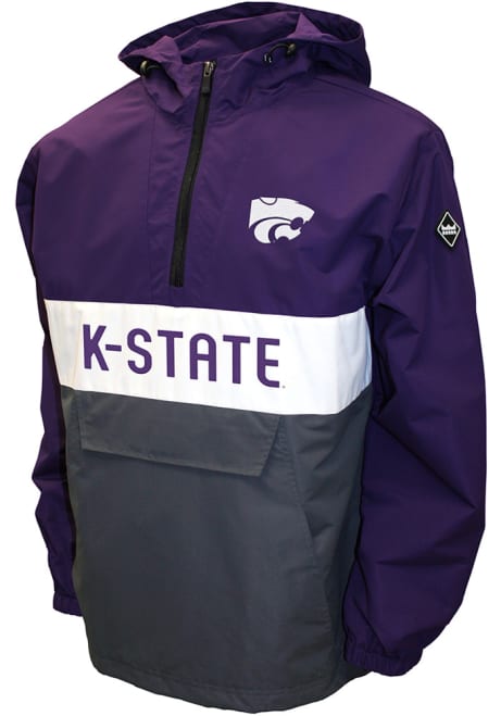 Mens Purple K-State Wildcats Alpha Anorak Light Weight Jacket
