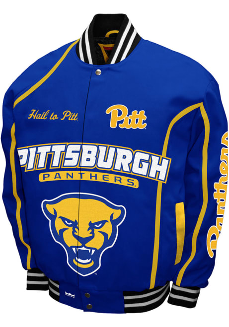 Mens Blue Pitt Panthers Thrill Cotton Twill Heavyweight Jacket