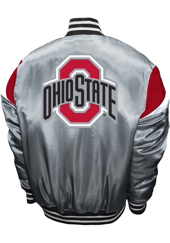 Ohio State Buckeyes Men s Power Satin Full Snap Jacket